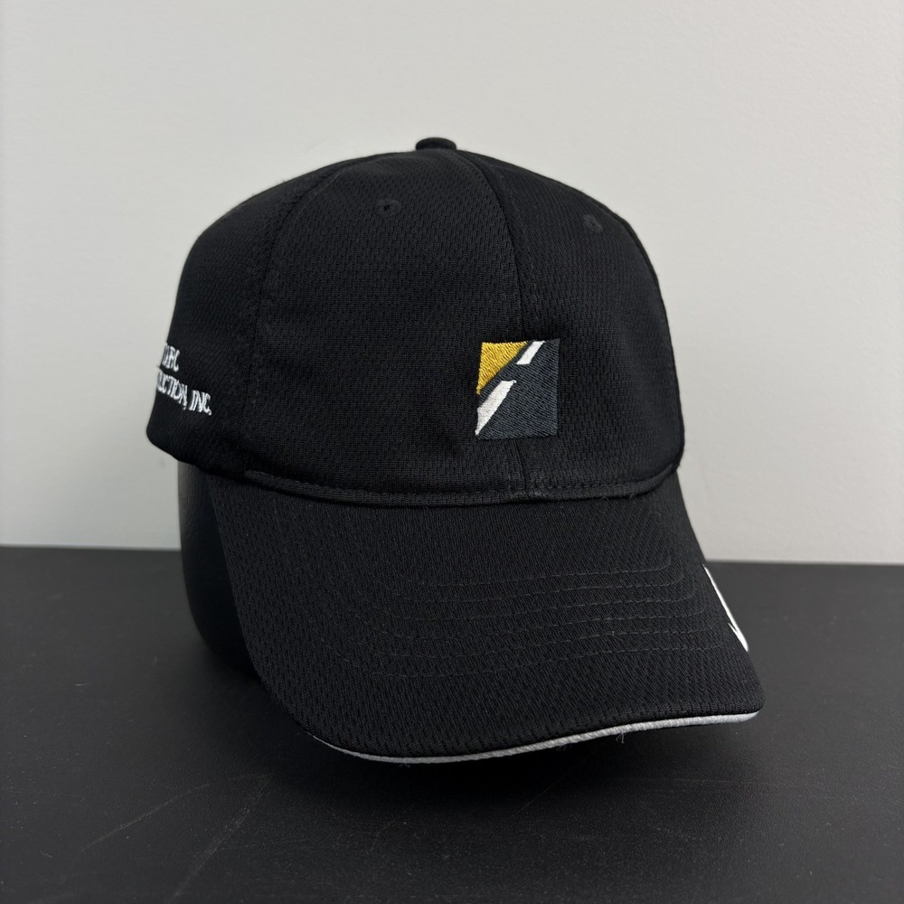 Nike Dri Fit Is Rocks Black Performance Hat Golf Athletic Fitted Cap L/XL